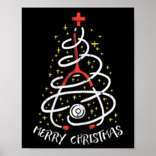 God jul Nurse Julafton SCrub Top Women Stethos Poster