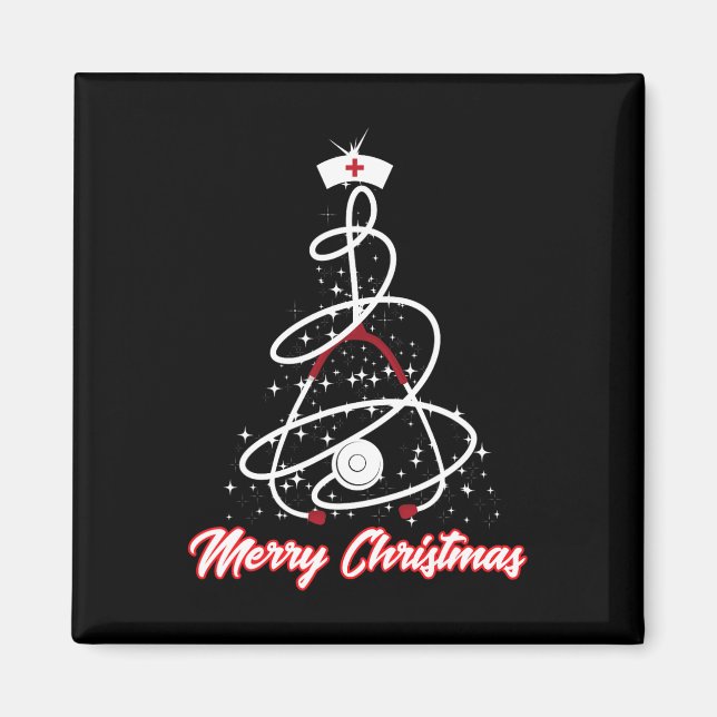 God jul Nurse Shirt Yuletide Practisters Magnet (Framsidan)