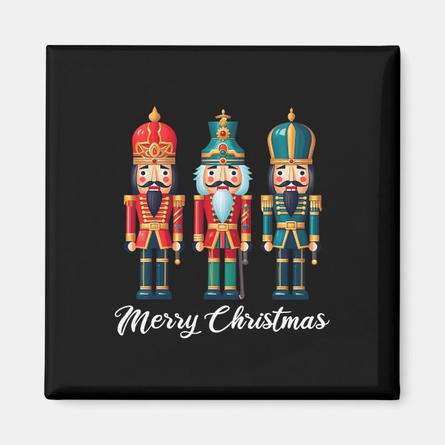 God jul Nutcracker Ballet Festive Julafton Manar Magnet (Framsidan)