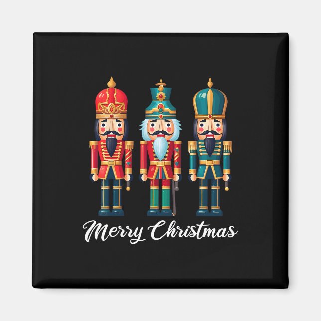 God jul Nutcracker Ballet Festive Julafton Manar Magnet (Framsidan)