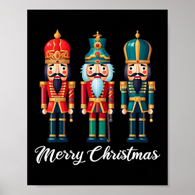 God jul Nutcracker Ballet Festive Julafton Manar Poster (Framsidan)