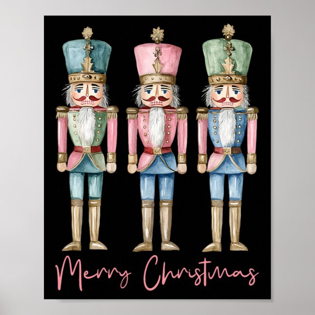 God jul Nutcracker Ballet Festive Julafton Manar Poster (Framsidan)