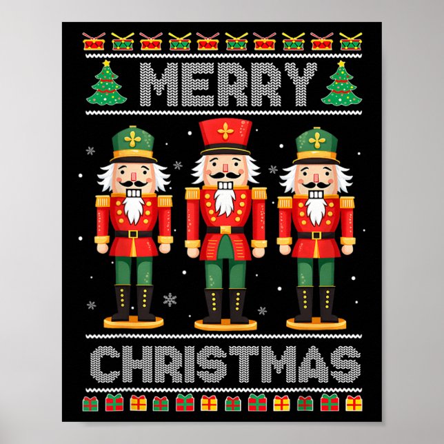 God jul Nutcracker Ballet Festive Julafton Manar Poster (Framsidan)