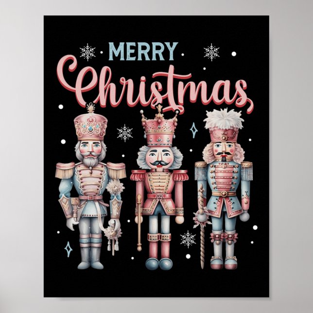 God jul Nutcracker Ballet Festive Julafton Manar Poster (Framsidan)