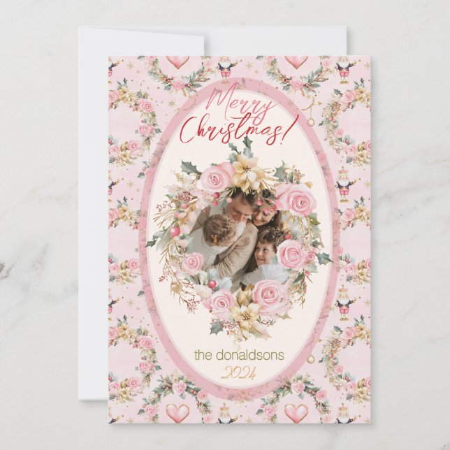 God jul Nutcracker Beaux Anpassningsbar Message Julkort (Framsida)