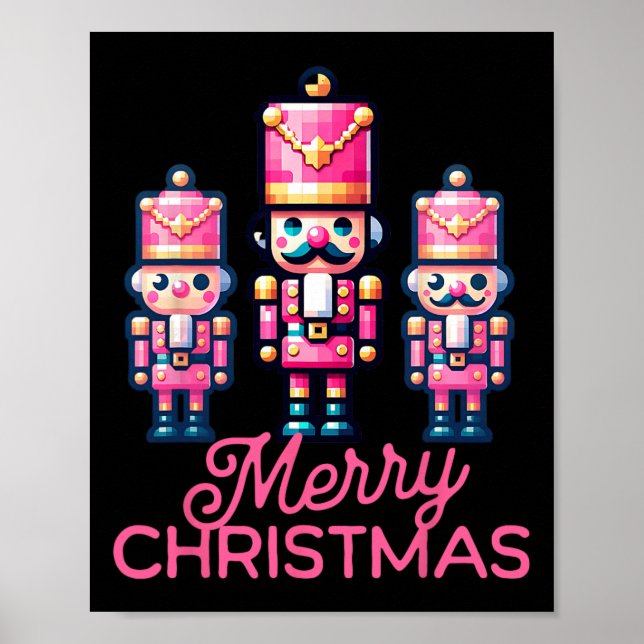 God jul Nutcracker Cute Family Julafton Kvinnor Poster (Framsidan)