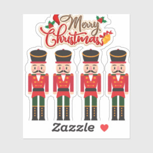 God jul Nutcracker Festive Helgdag Tee Klistermärken