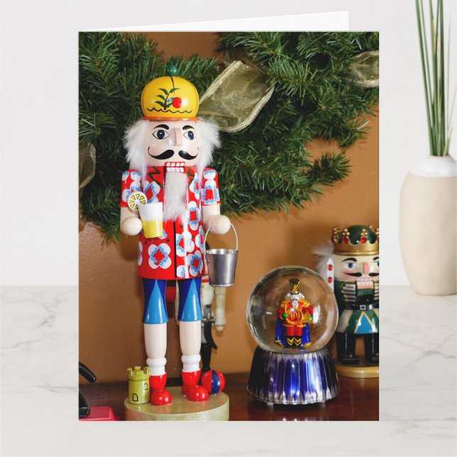 God jul Nutcracker Helgdag Tack Kort (Framsida)