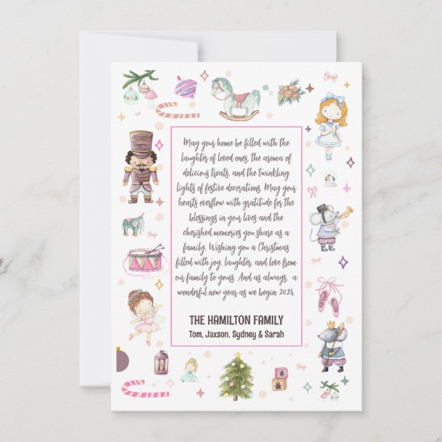 God jul Nutcracker Ram Photo Julkort (Framsida)