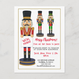 god jul Nutcracker vi har flyttat adress Meddelande Vykort
