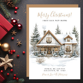 God jul Ny Flytta i hemmet Meddelande