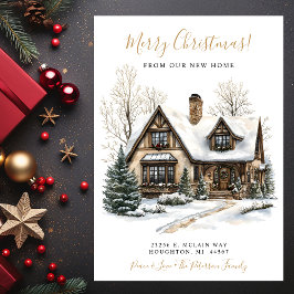 God jul Ny Flytta i hemmet Meddelande