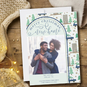 God jul nya foto- och hytt meddelande