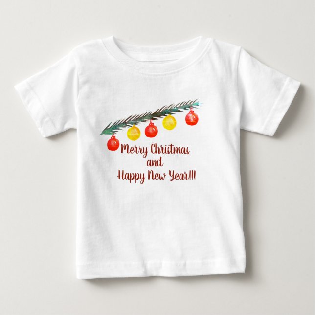 God jul, nyår Baby Shirt T (Framsida)