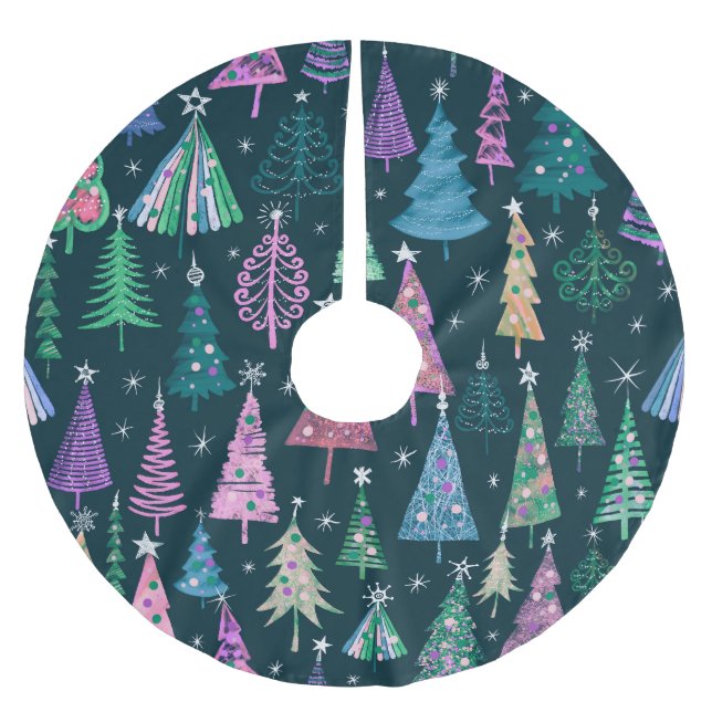 God jul, nyår Mönster Julgransmatta Borstad Polyester (Framsidan)