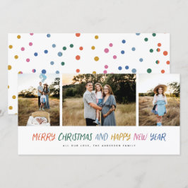 God jul nyårsfärgning 3 fotokollage julkort