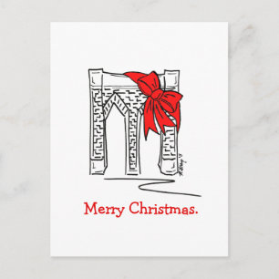 God jul NYC Brooklyn Bridge New York City Helg Vykort