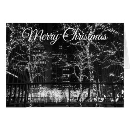 God jul NYC vid nattkort Hälsningskort