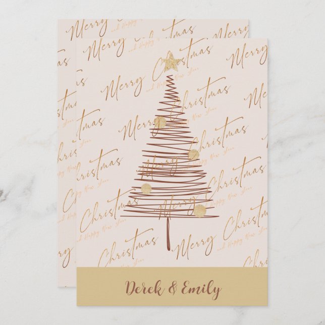 God jul - nytt år Julgran Helgdag (Fram/baksida)