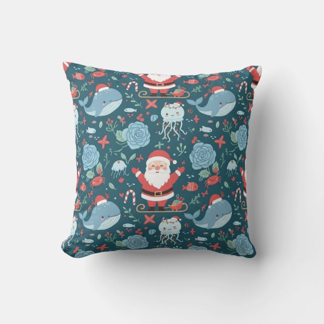 God jul! Ocean Friends Helgdag Cushion Kudde (Framsida)
