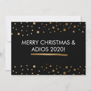 God jul och Adios 2020 Funny Helgdag Julkort