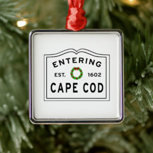 God jul och andetag i Cape Cod Julgransprydnad Metall
