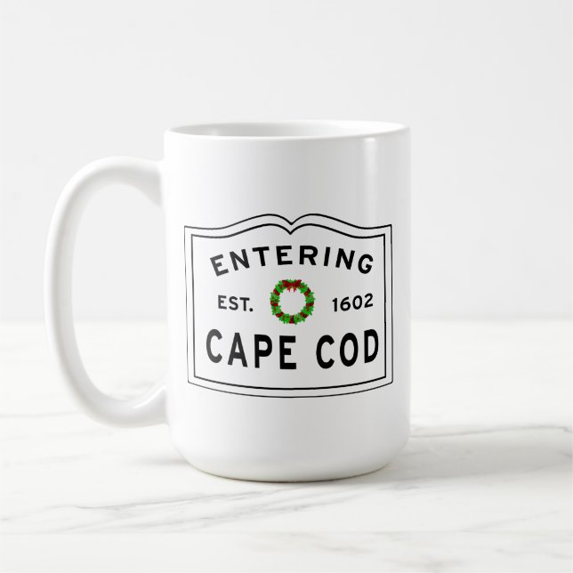 God jul och andetag i Cape Cod Kaffemugg (Vänster)