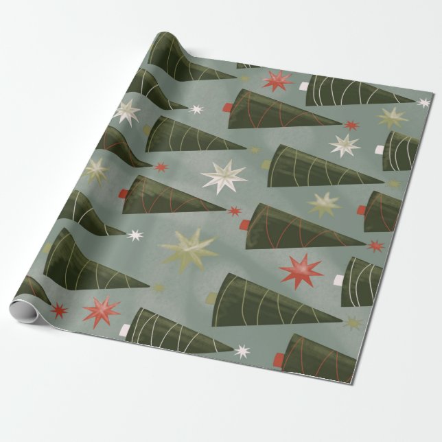God jul och använd figursättning Pappert Presentpapper (Utrullad)