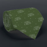 God jul och Bright Mönster Slips<br><div class="desc">Klassisk jultemetid med typografisk text som säger "Merry and Bright" med stjärnor på gröntens bakgrund.</div>