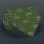 God jul och Bright Mönster Slips<br><div class="desc">Klassisk jultemetid med typografisk text som säger "Merry and Bright" med stjärnor på gröntens bakgrund.</div>