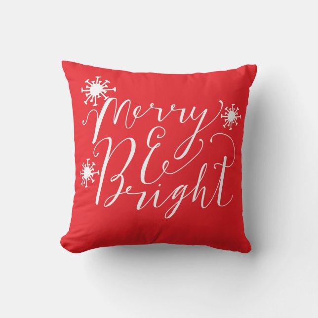 God jul och Bright Typography jul Kudde (Framsida)