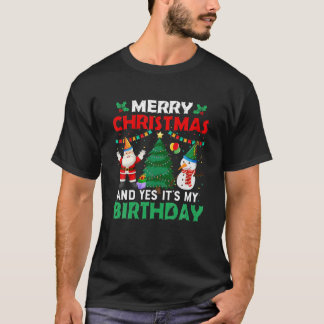 god jul och det är min födelsedag t shirt