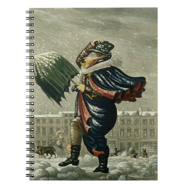 God jul och en gott nytt år i London, Anteckningsbok Med Spiral (Framsidan)