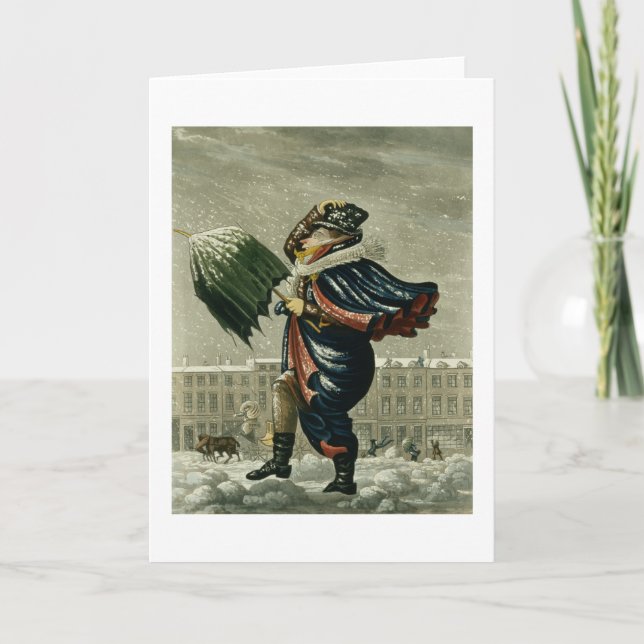 God jul och en gott nytt år i London, Helgkort (Framsida)