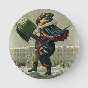 God jul och en gott nytt år i London, Rund Klocka