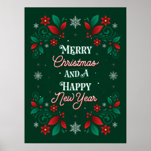 God jul och en gott nytt åraffisch 18x24 poster