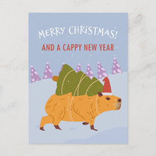 god jul och ett nytt år för Cappy Helg Vykort