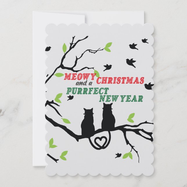 "God jul och ett perfekt nytt år" becomes "Ett kat Julkort (Framsida)