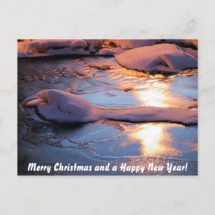 God jul och ett vykort för Gott nytt år
