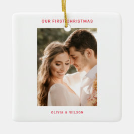 God Jul och Gifta Foto Julgransprydnad Keramik