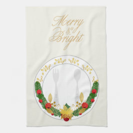 God jul och god jul kökshandduk