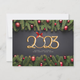 God jul och Gott nytt år 2023 Vykort