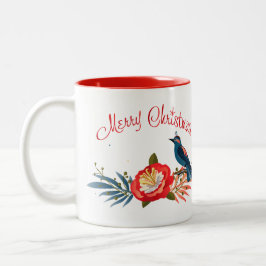 God jul och gott nytt år! 2025 Blue Bird Två-Tonad Mugg