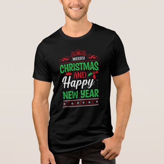 God jul och Gott nytt år-61064 T Shirt (Framsida)