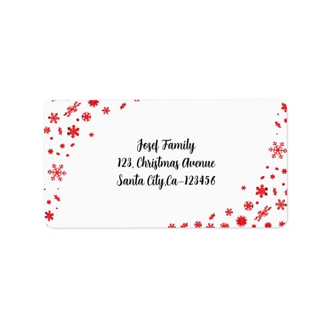 God jul och Gott nytt år! Adressetikett (Framsidan)