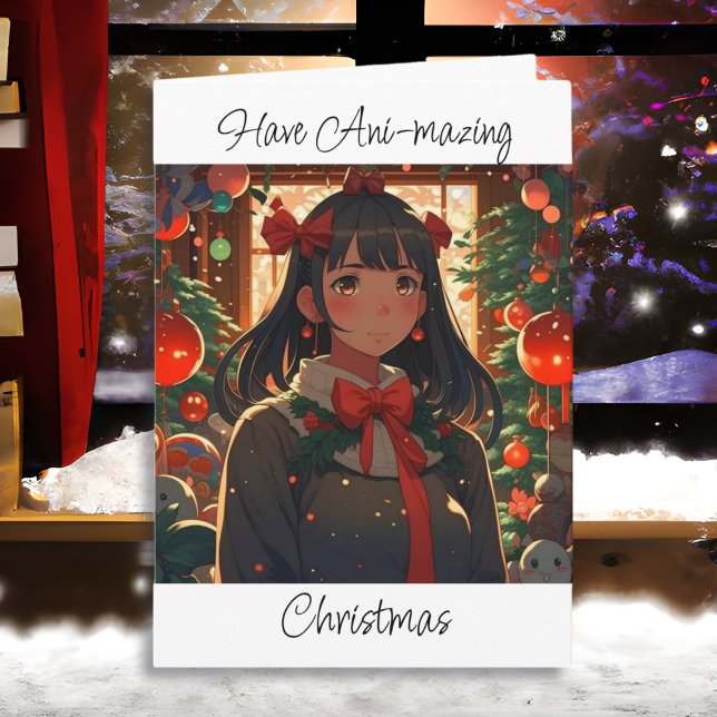God jul och Gott nytt år Anime ThLED Kort (Skapare uppladdad)