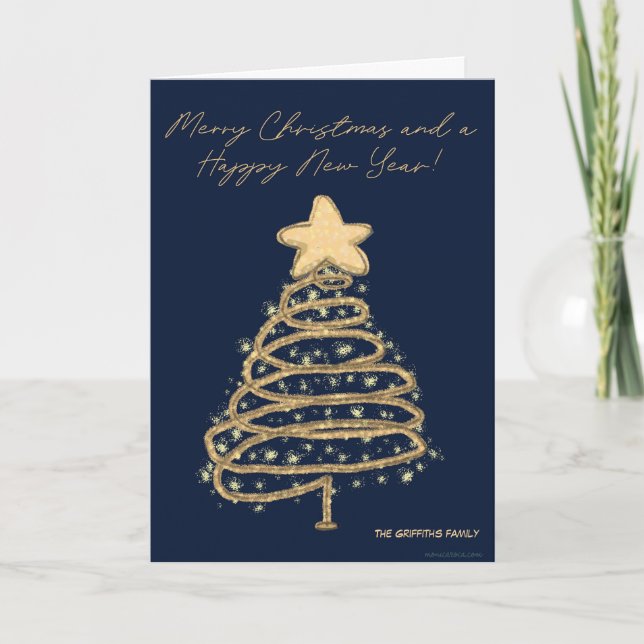 God jul och gott nytt år. Anpassningsbar Helgkort (Framsida)