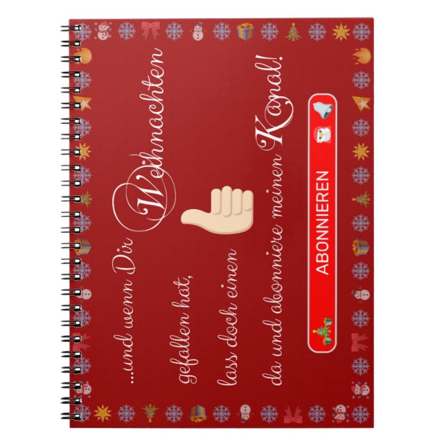 God jul och Gott nytt år! Anteckningsbok (Framsidan)