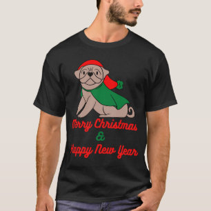 God Jul Och Gott Nytt År Bulldog Illustr T Shirt