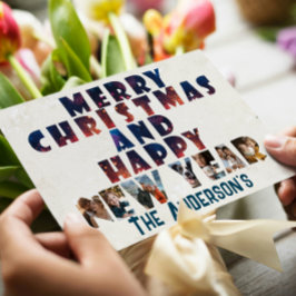 God jul och Gott nytt år Collage Julkort